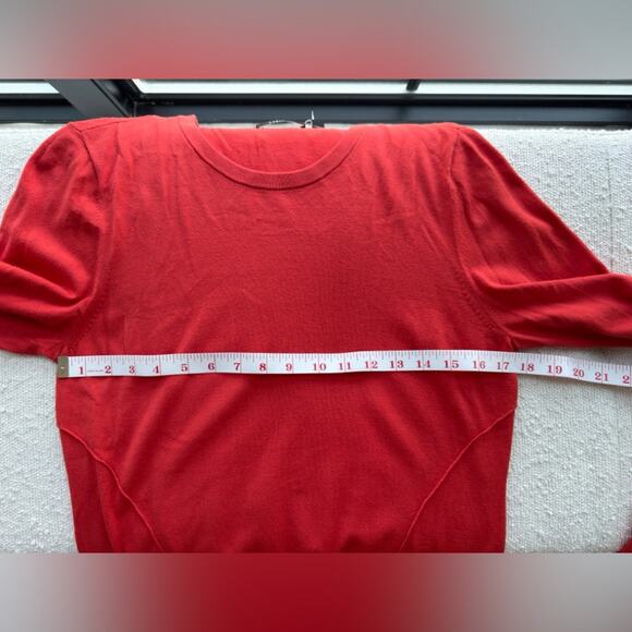 Carlisle Orange/Red Zipper Detail Sweater Size Large NWT - Picture 6 of 6